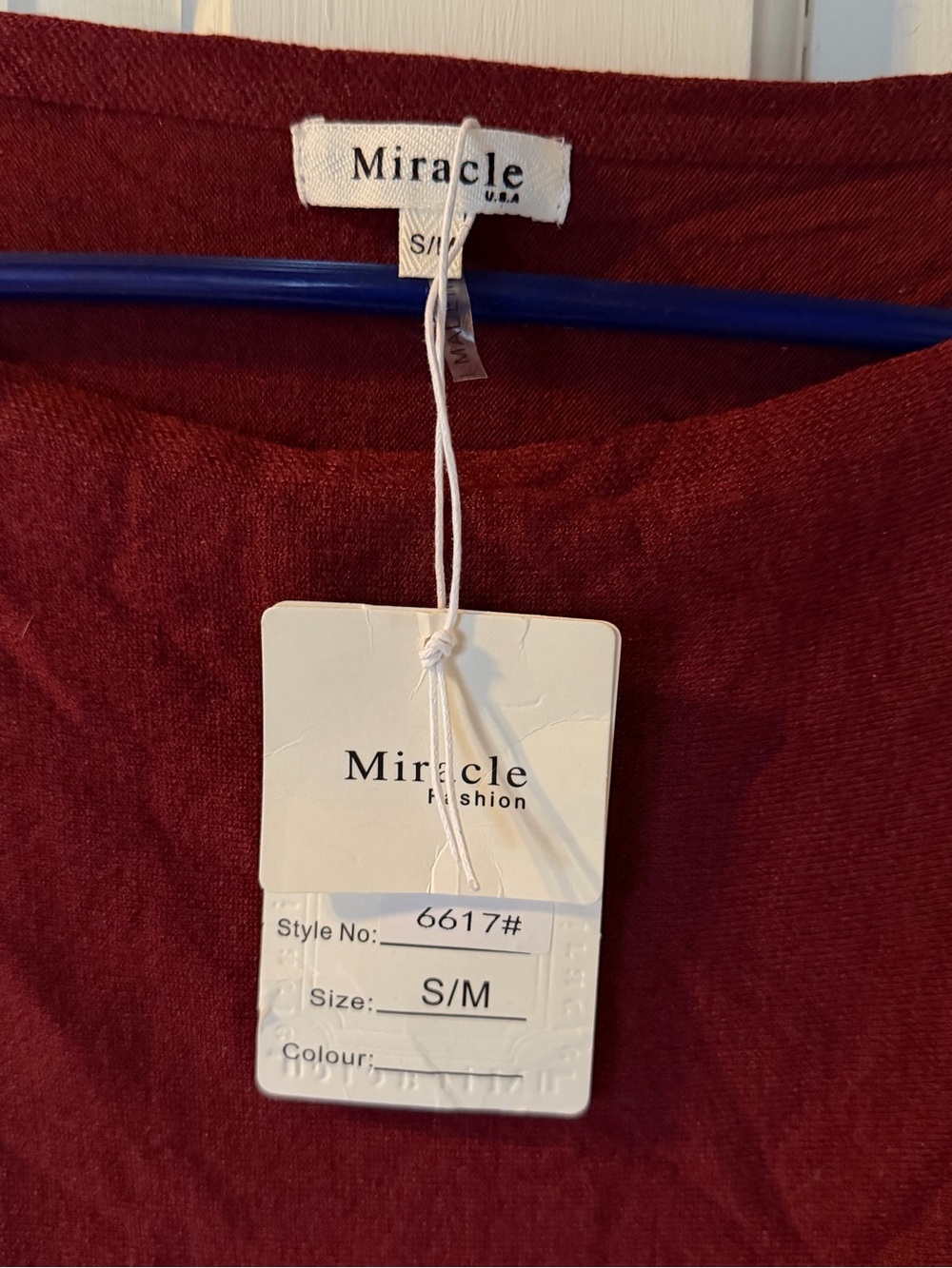 Miracle Burgundy Crewneck Sweater light weight